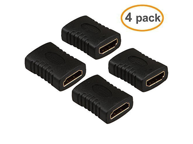 HDMI Female to HDMI Female Adapter Coupler Right Angle (Black) - UGE Electronics Egypt