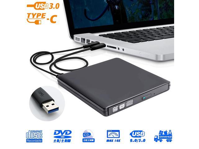 ESTONE Aluminum External CD Drive USB 30 Portable CD DVD +/-RW Drive DVD/CD ROM Rewriter Burner Writer Compatible with Laptop Desktop PC Windows