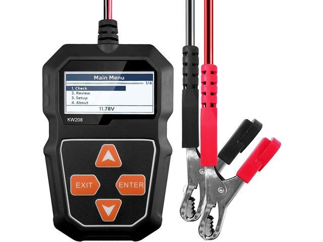 KONNWEI KW208 12V Car Battery Tester Automotive 100-2000 CCA Battery Load Tester Auto Cranking and Charging System Test Scan Tool Digital Battery