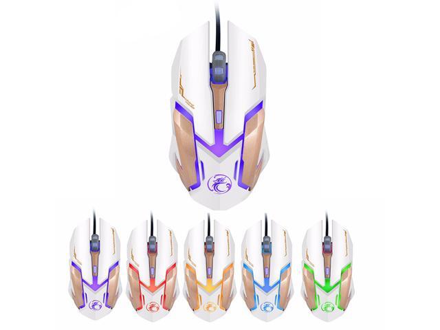 ESTONE Wired Gaming Mouse 4800DPI Mice 6 Buttons Mouse Gamer USB Optical Mice Computer Mouse Cable Peripherals V6 For Laptop Desktop