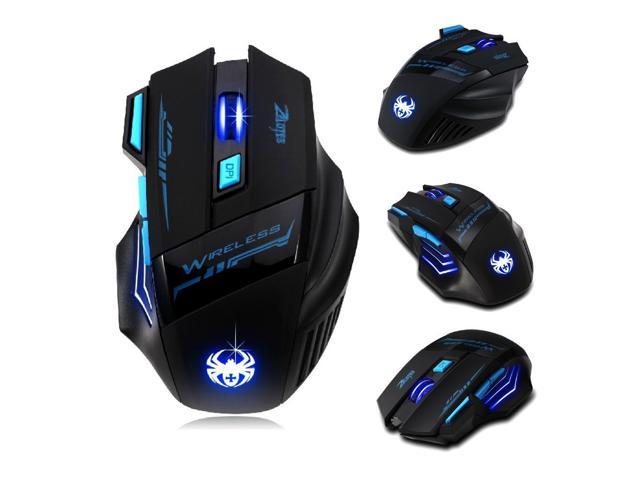 Zelotes Ergonomic 7200 DPI LED Optical Wired Gaming Mouse Mice 7 Buttons For Pro Gamer PC Laptop Desktop Mac Notebook-Black by ESTONE-Black