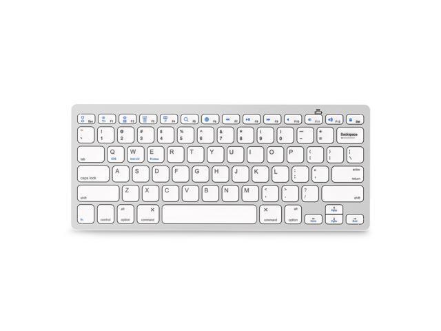 ESTONE Bluetooth 30 Ultra Slim Wireless Rechargable Keyboard With Stainless Stand Cover For iOS/Android and Windows