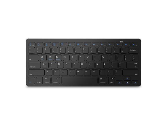 ESTONE Bluetooth 30 Ultra Slim Wireless Rechargable Keyboard With Stainless Stand Cover For iOS/Android and Windows