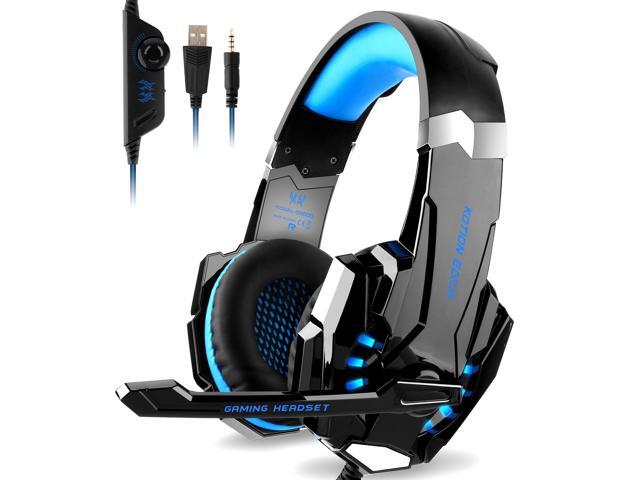 Kotion Each G9000 Gaming Headset Headphone 35mm Stereo Jack with Mic LED Light for Xbox One S/Xbox one/PS4/Tablet/Laptop/Cell Phone