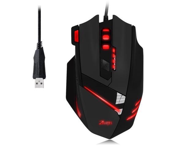 Zelotes T60 Professional Gaming Mouse7200DPI High Precision wired mouse mice for PC Mac Computer Laptop7 Buttons Design6 LED Colors Changing