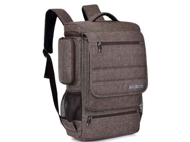SOCKO 173 inch large Laptop Backpack for Men Water Resistant Polyester Backpack Large Bookbag College Backpack Travel bag Black Business Backpack