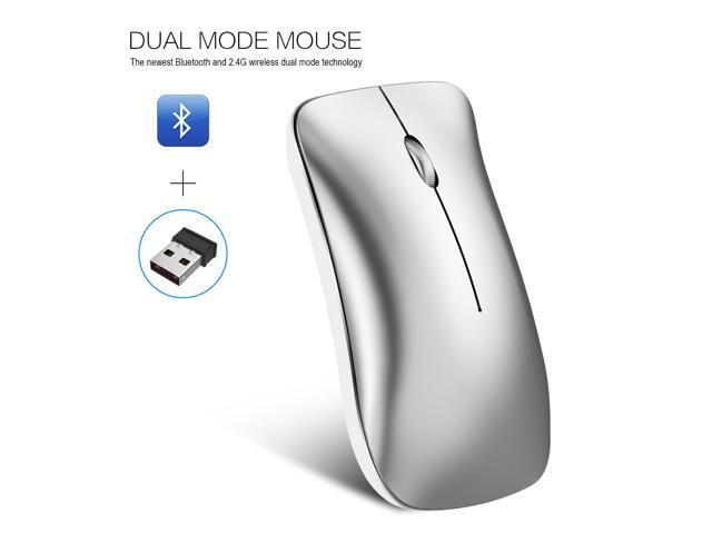 HXSJ Wireless Gaming Mouse Rechargeable USB Mouse with Unique Silent Click 400mAh Rechargeable 1600 DPI Ergonomic Grips - White