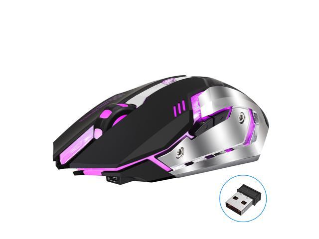 HXSJ M10 Rechargeable Wireless Gaming Mouse Mice Cordless Mouse High Precision Optical laser Sensor 7 Smart Buttons PC Gaming Mouse Mice with