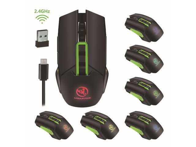 MOYUKAXIE X80 Rechargeable Laptop Wireless Mouse Wireless Optical Computer PC Gaming Macbook mice with USB24GHz4800 DPI 5 Levels7-Buttons for