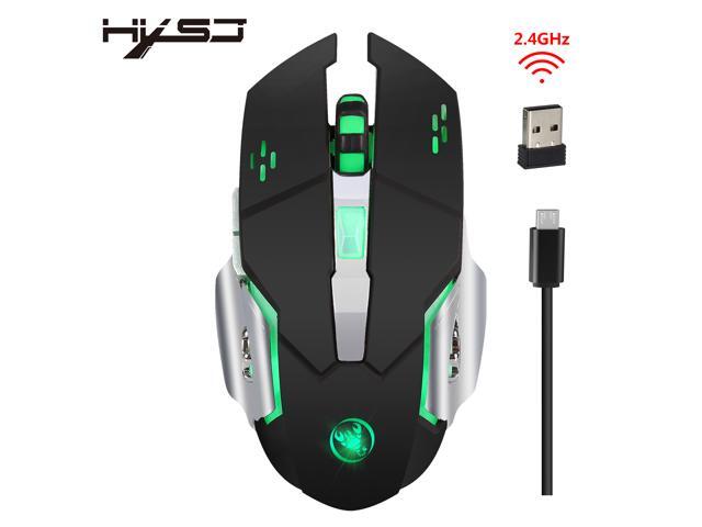 HXSJ M70 24G Wireless Mouse Rechargeable Mouse 24G 2400DPI computer mouse mini ergonomic mouse player laptop For Office Gaming-Black