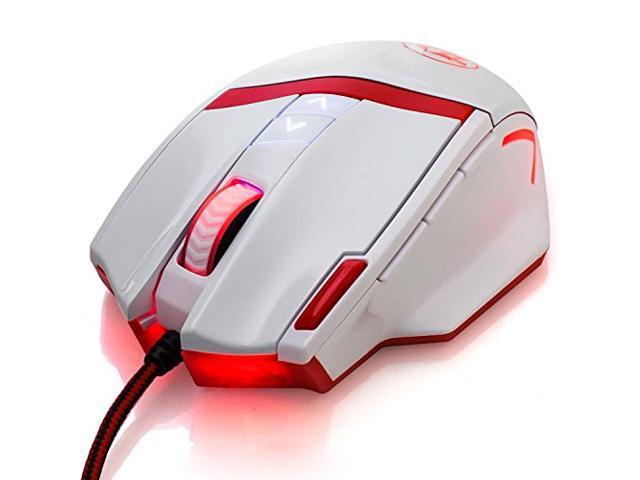 Redragon M801 Mammoth 16400 DPI Programmable Laser Gaming Mouse for PC 9 Programmable Buttons 5 User Profiles Weight Tuning Omron Switches Black
