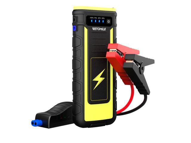 Car Jump Starter Power Bank,ABS Plastic Portable 12V Engine Battery Charger Power Bank with Clamp for Engine 3.0L Black 