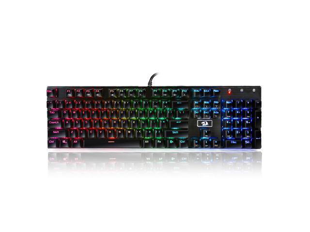 Redragon K556 RGB LED Backlit Wired Mechanical Gaming Keyboard Aluminum Base 104 Standard Keys Teclado Gamer Floating PC Game