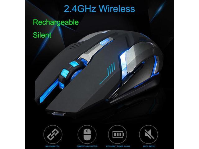 Rechargeable X8 Wireless Silent LED Backlit USB Optical Ergonomic Gaming Mouse