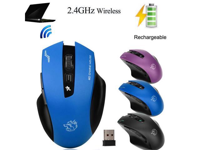 2400DPI 6D Rechargeable USB Optical Wireless Pro Gaming Mouse Mice For PC Laptop