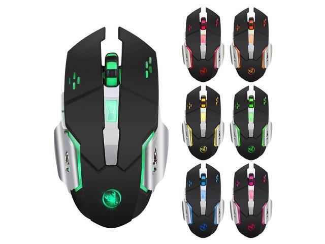 2400DPI 6Color LED Rechargeable USB Wireless Gaming Mouse Mice For PC Laptop