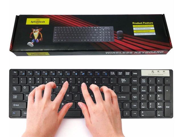 24GHz SLIM Wireless Keyboard and Cordless Mouse Combo Set For Desktop Laptop PC