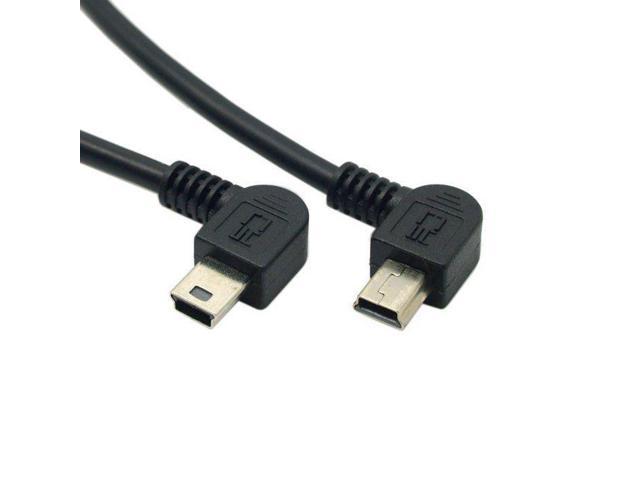 Left Angle Direction 90 Degree 5Pin Mini USB B Male to Female M/F Adapter Connector Jack Computer Cables 1pair Right Cable Length: Connector 