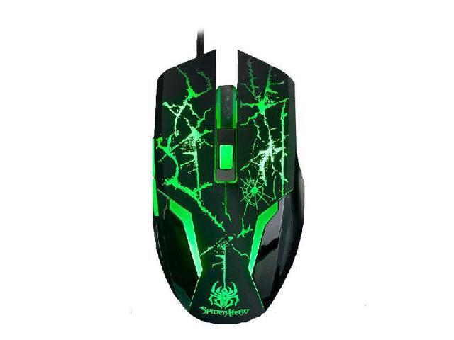 Ajazz 8D 2400DPI The Spider Hero 6 Green Led 6 Buttons Optical Usb Gaming Mouse