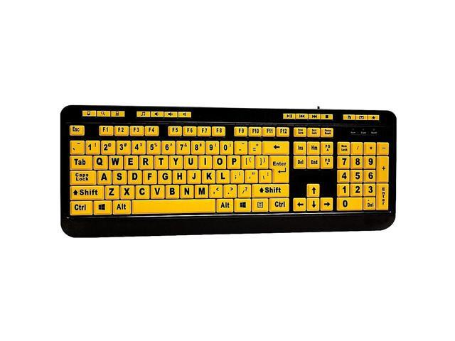 Adesso - Luminous Keyboard - Black/Yellow (AKB-132UY)