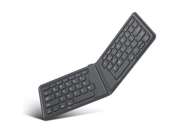 MoKo Wireless Bluetooth Keyboard Ultra-Thin Foldable Rechargeable Keyboard for iPhone iPad 97 iPad pro Fire HD 10 Compatible with all iOS