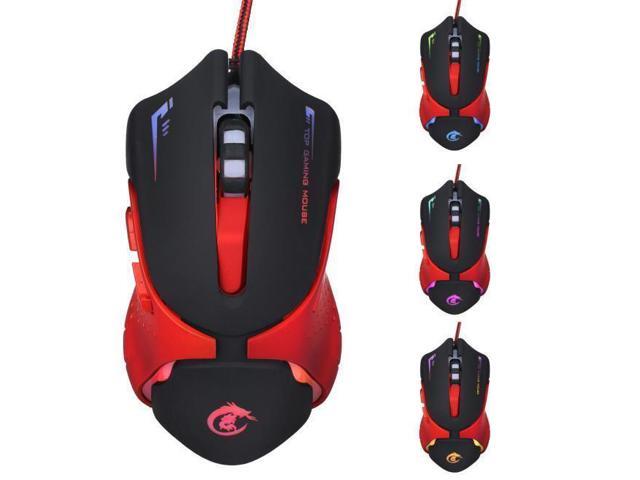 LED Optical USB Wired 3200DPI Gaming Mouse with Colorful Lights Computer Mouse