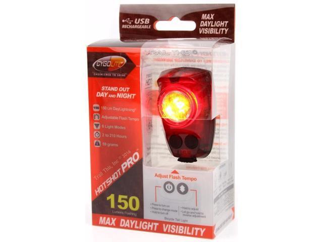 cygolite hotshot pro 150 usb rechargeable bike tail light