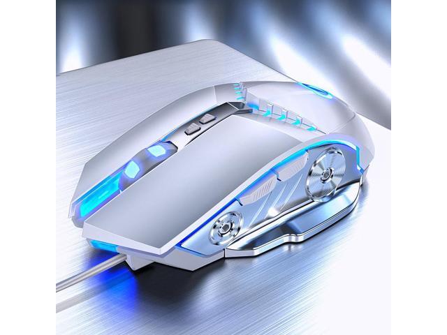 YINDIAO G3PRO 3200DPI 4-modes Adjustable 7-keys RGB Light Wired Gaming Mouse (White)