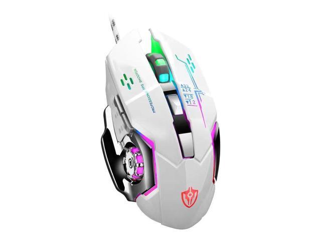SHIPADOO X7 6D Four-speed Adjustable DPI Colorful Recirculating Breathing Light Crack Professional Competitive Gaming Luminous Wired Mouse Hot