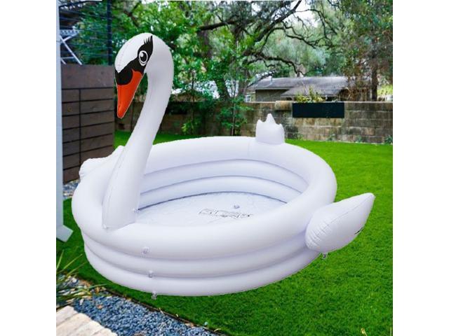 Children Inflatable White Swan Pool Baby Swimming Pool Size: 59inch* 57inch* 06inch