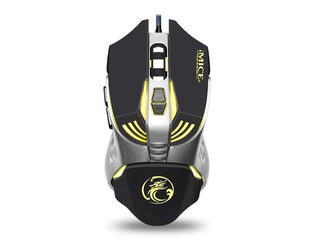 iMICE V5 USB 7 Buttons 4000 DPI Wired Optical Colorful Backlight Gaming Mouse for Computer PC Laptop