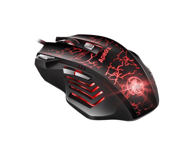 Apedra iMICE A7 High Precision Gaming Mouse LED four color controlled breathing light USB 7 Buttons 3200 DPI Wired Optical Gaming Mouse for