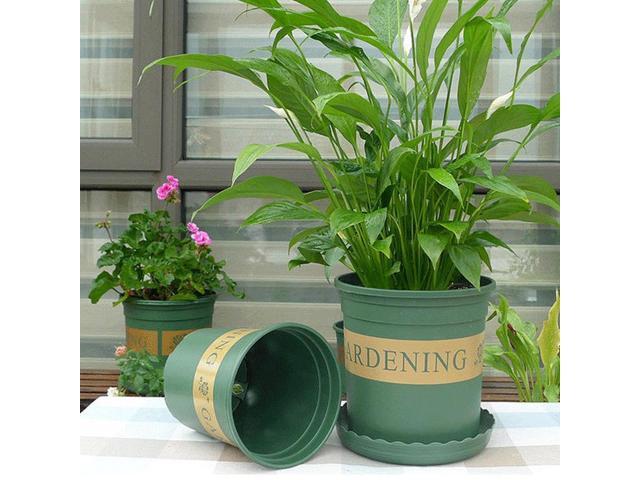 15 Gallon Flower Pots Plant Nursery Pots Plastic Pots Creative Gallons Pots with Tray Size:20*195*195cm