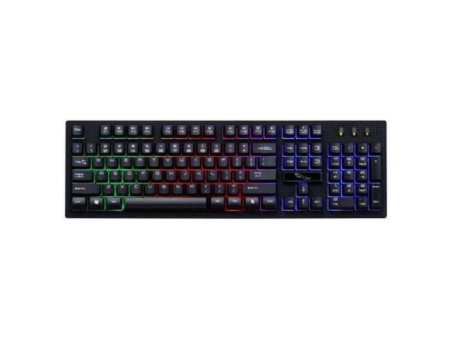 ZGB G20 104 Keys USB Wired Mechanical RGB Backlight Computer Keyboard Gaming Keyboard(Black)
