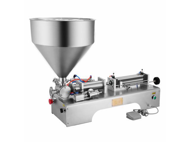 VEVOR Pneumatic Filling Machine 50-500ml Semi-auto Pneumatic Liquid Filling with 30L Hopper Liquid Filling Machine for Liquid and Paste Filling