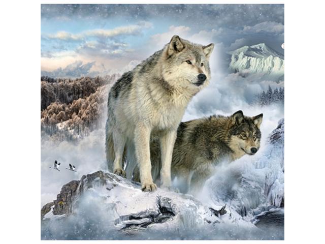 Wolves ~Spectrum Digital Panel 30' x 43' Cotton Fabric by Hoffman