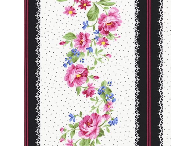Pretty Sweet Floral Stripe - Flowerhouse Pretty Sweet Collection - Cotton Fabric by Robert Kaufman