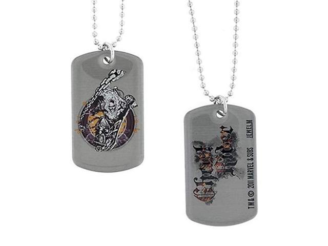 Dog Tag Marvel Comics Ghost Rider Motorcycle Chain of Fire Dog Tag Pendant Necklacevintage jewelry