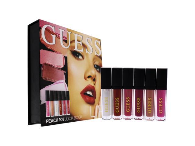 Guess Beauty Lip Lookbook - 101 Peach 3 x 014oz Lip Gloss 3 x 014oz Matte Liquid Lipstick 6 Pc Kit