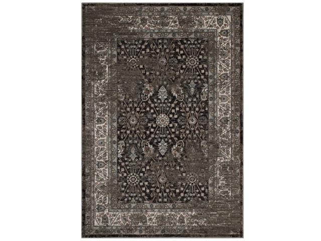 Berit Distressed Vintage Floral Lattice 5x8 Area Rug