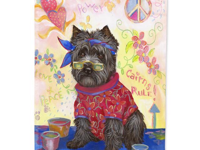 Caroline's Treasures PPP3053CHF Cairn Terrier Hippie Dippie Flag Canvas House Size Large multicolor