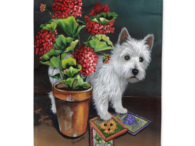 Caroline's Treasures PPP3231CHF Westie Seedlings Flag Canvas House Size Large multicolor