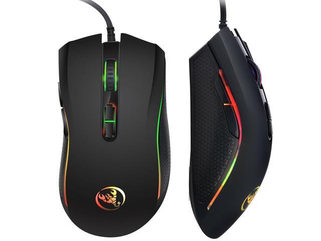 Gaming 3200DPI Mouse Wired USB 7 Button Colorful LED Optical Mice For Laptop PC