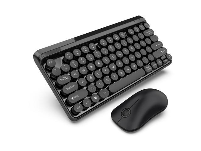 Lovely Wireless Keyboard And Mouse Set Slim Optical 24G Wireless Keyboard Punk Key Cap Ultra-thin Mouse Keyboard Set d25