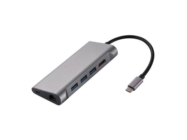 6 in 1 USB C HUB Type-C to 4K HDMI 1000M LAN 100W PD 3 USB30 Adapter for Galaxy S20/S10/S9/S8/Note10/Note9/Note8 and More