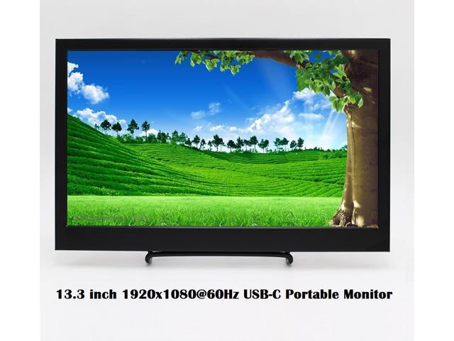 133' 1920x1080 60Hz USB-C Portable Monitor 1080p IPS HDR LCD with Type-C / PD / Mini HDMI / Dual Micro USB / Headphone Dual Built-in Stereo