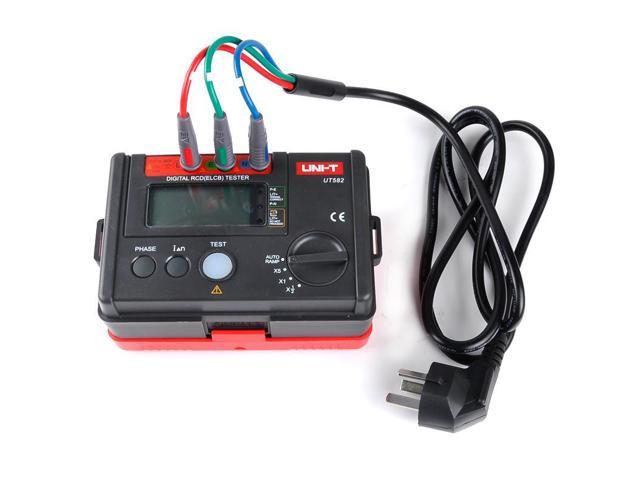 UNI-T UT582 Digital RCD ELCB Testers AUTO RAMP,3 LED lamp for connectivity check 