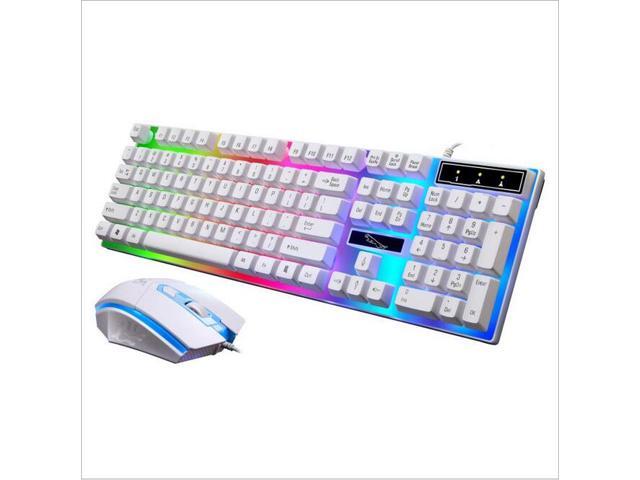 G21 USB Wired Gaming Keyboard Mouse Set LED Backlight 104 Keys Optical for LOL Dota 2 Laptop PC Pro Gamer Keyboard Mouse Combo