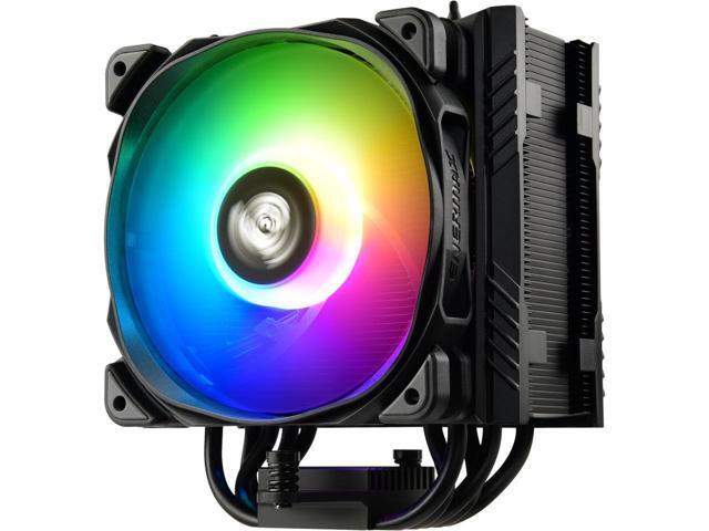 Enermax ETS-T50 Axe Addressable RGB CPU Air Cooler 230W+ TDP for Intel/AMD Univeral Socket 5 Direct Contact Heat Pipes 120mm PWM Fan