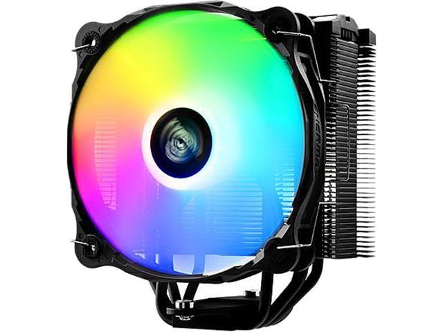 Enermax ETS-F40 Addressable RGB CPU Air Cooler 200W+ TDP for Intel/AMD Universal Socket 4 Direct Contact Heat Pipes 140mm Silent PWM Fan - Black